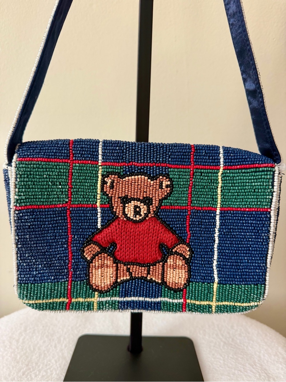 Viral Beaded TJMaxx & Marshalls Plaid Teddy Bear Beaded Bag!!